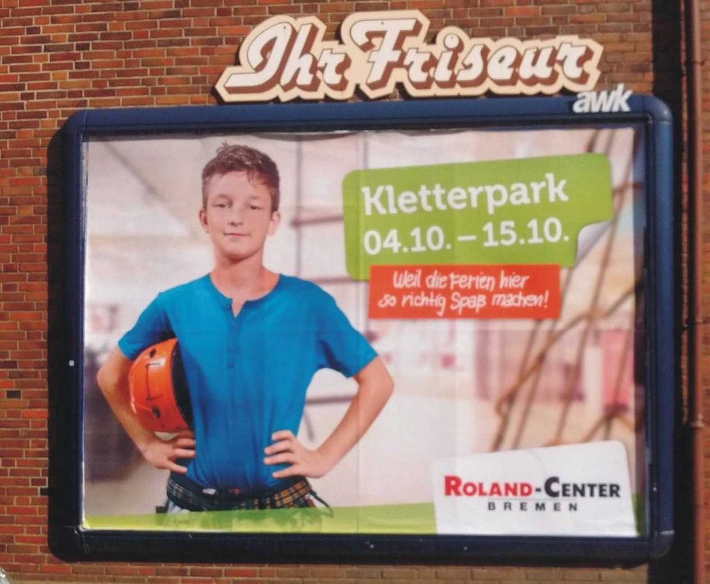 Werbung des Rolandcenters in Ganderkesee