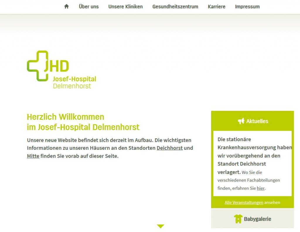 Jospfhospital Homepage